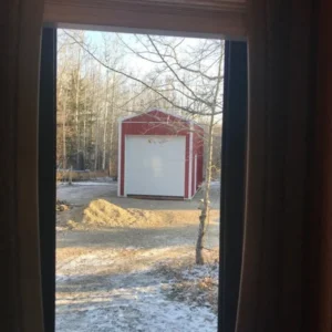 Alternative view of 16x28x12 storage building